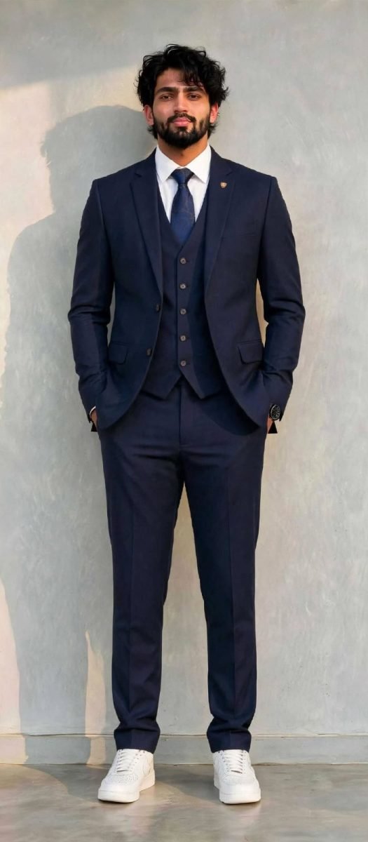 Neavy Blue Five  Pc  Formal Suit