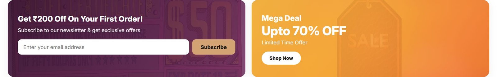 Subscribe with your email — up to ₹200 off your first order.